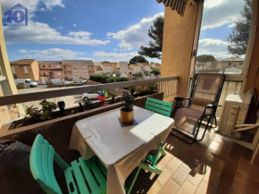 Valras-Plage: Apt 4 pers, clim, parking privé, proche plage - FR-1-781-56